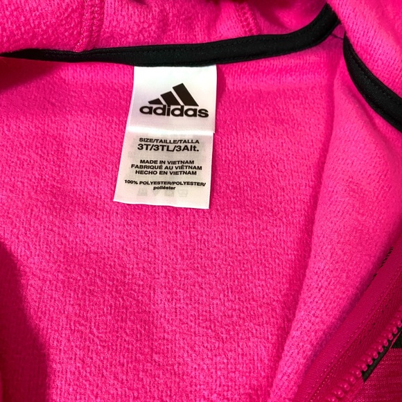 🎈SOLD🎈NWT Adidas Girls Magenta/Gray 2 Piece - Picture 4 of 4